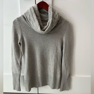 Banana Republic Italian Merino Wool Cowl Neck Sweater, light gray, size S